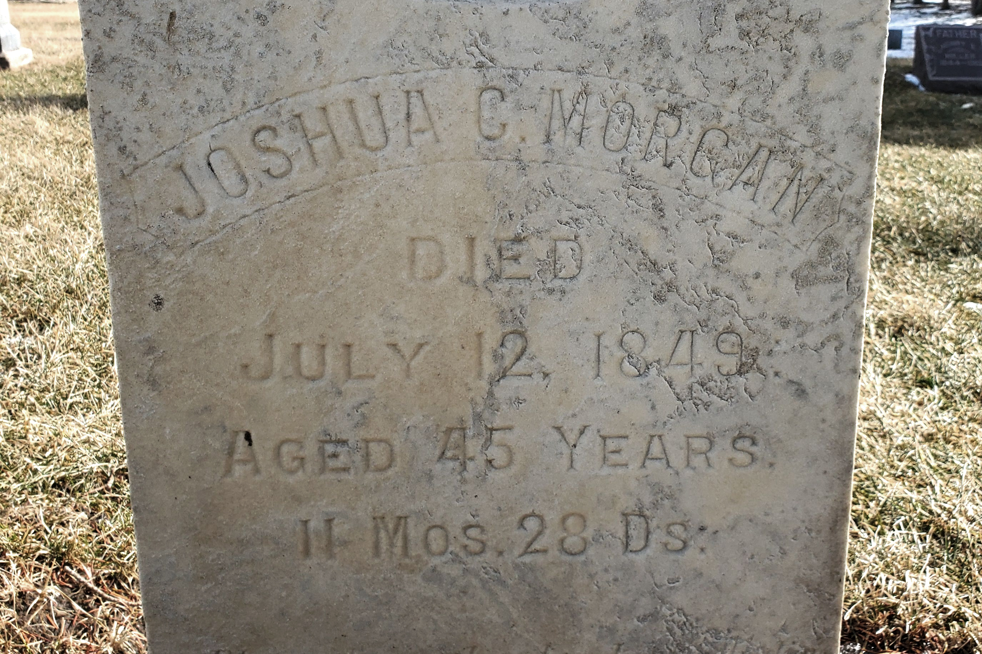 Joshua C Morgan Tombstone